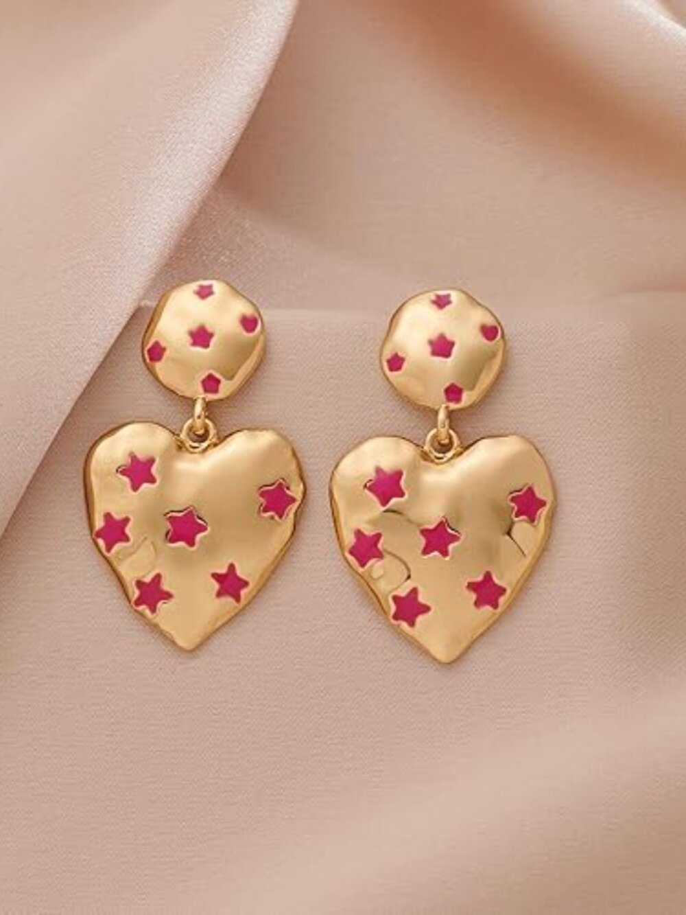 Gold Heart Chunky Trendy Earrings Y2K Luxury Jewelry 2026 Trends